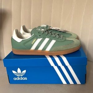 Adidas Originals Samba OG "Silver Green/White/Gum" Women's Shoe NWT